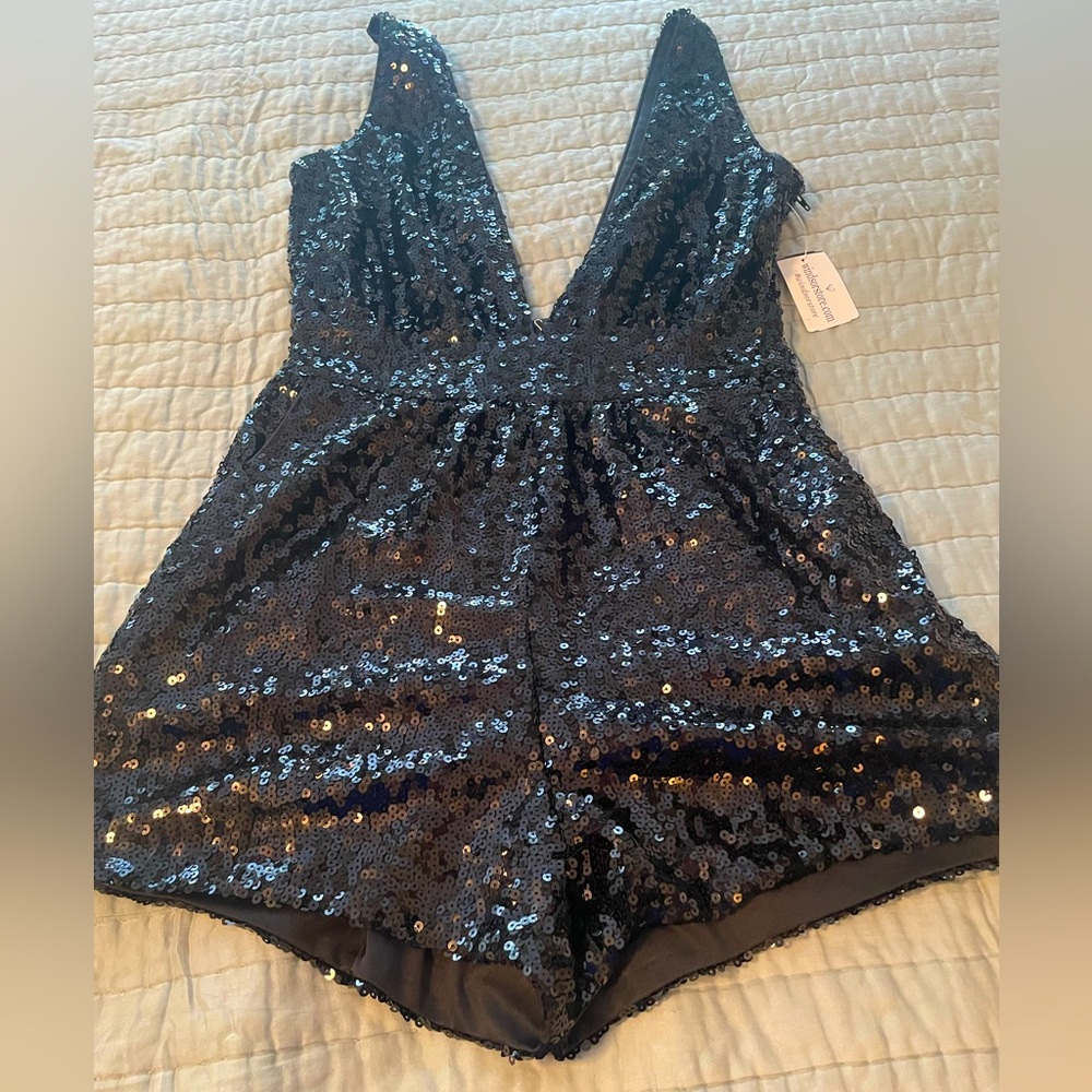 NWT BLK Sequin Short Outfit SM